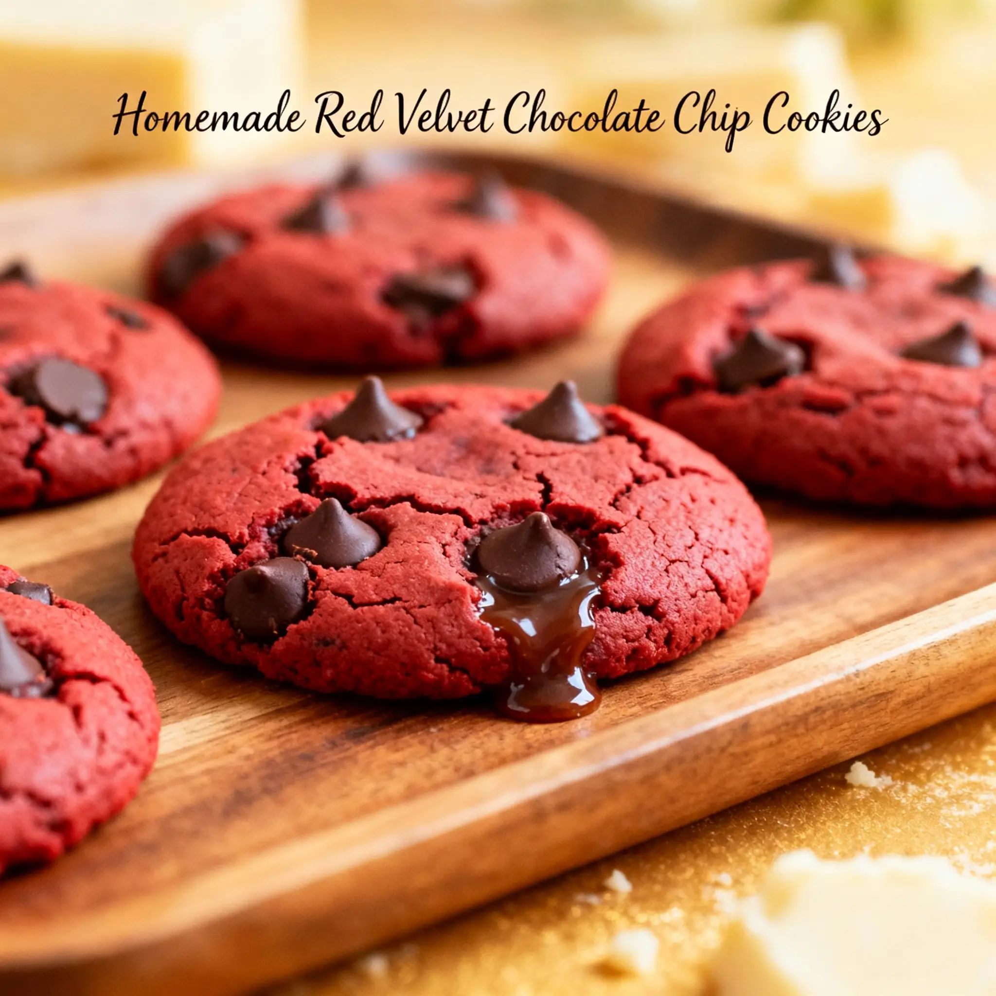 Red Velvet Chocolate Chip Cookies