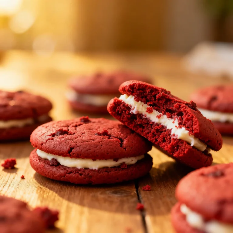 Red Velvet Cookie Sandwiches