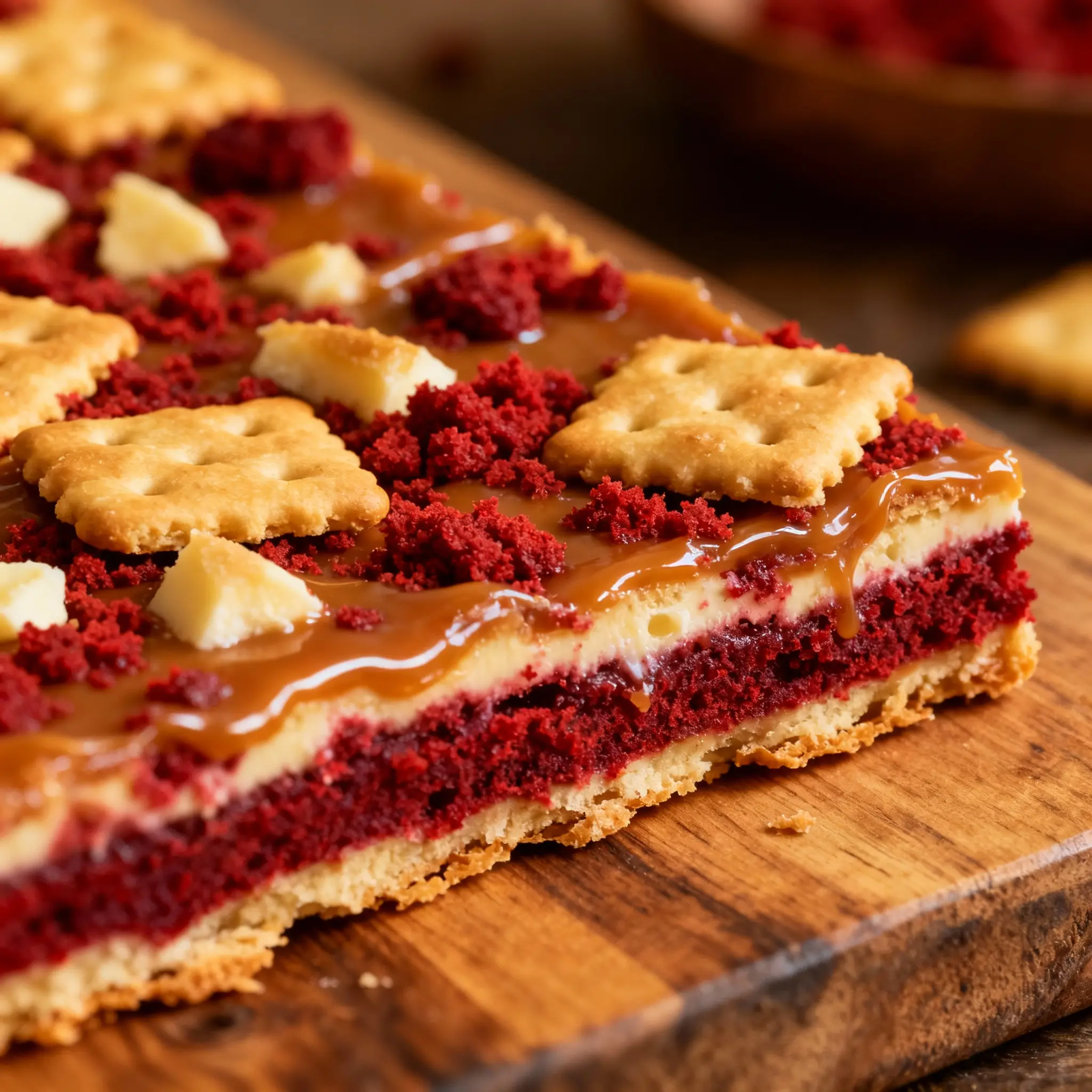 Red Velvet Cracker Toffee