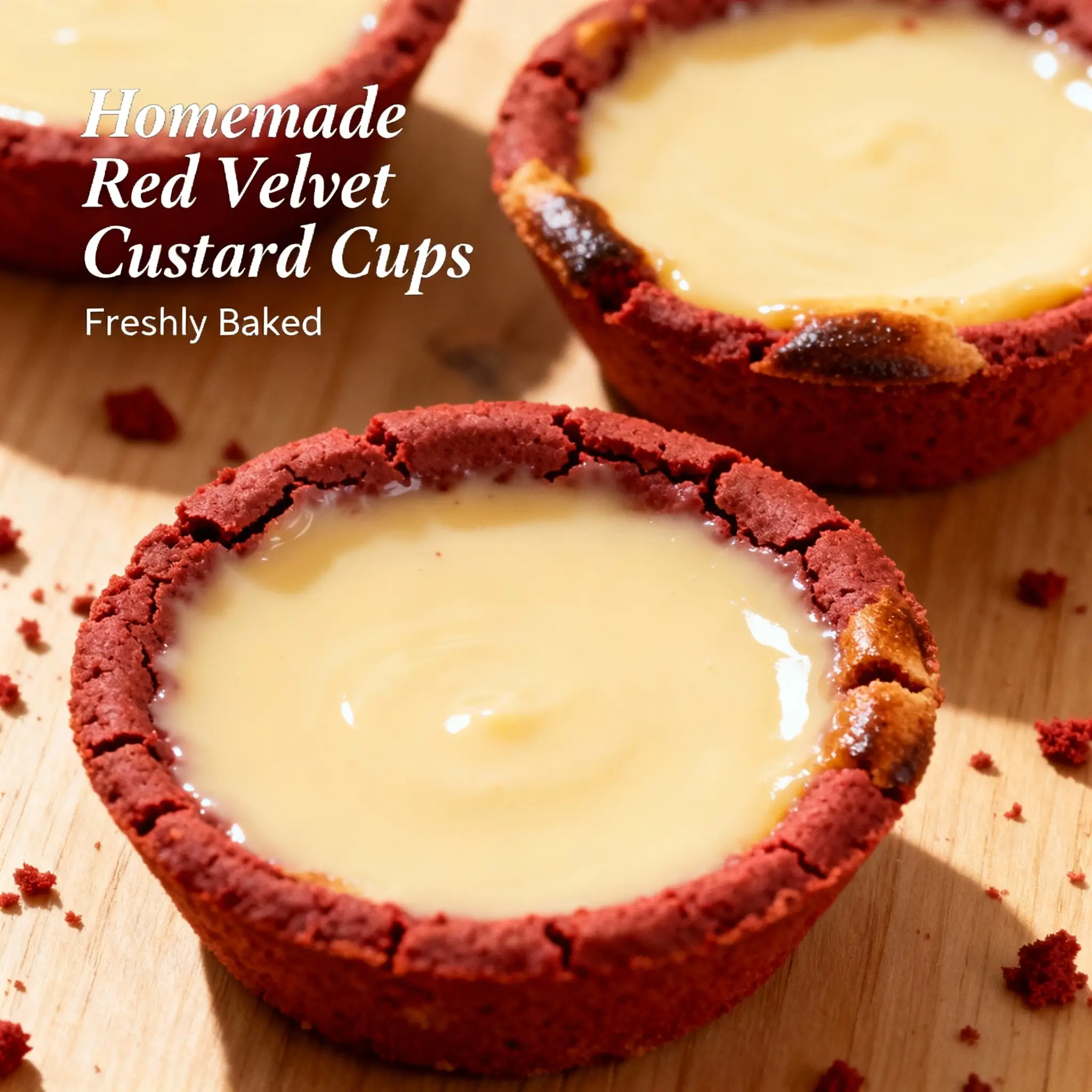 Red Velvet Custard Cups
