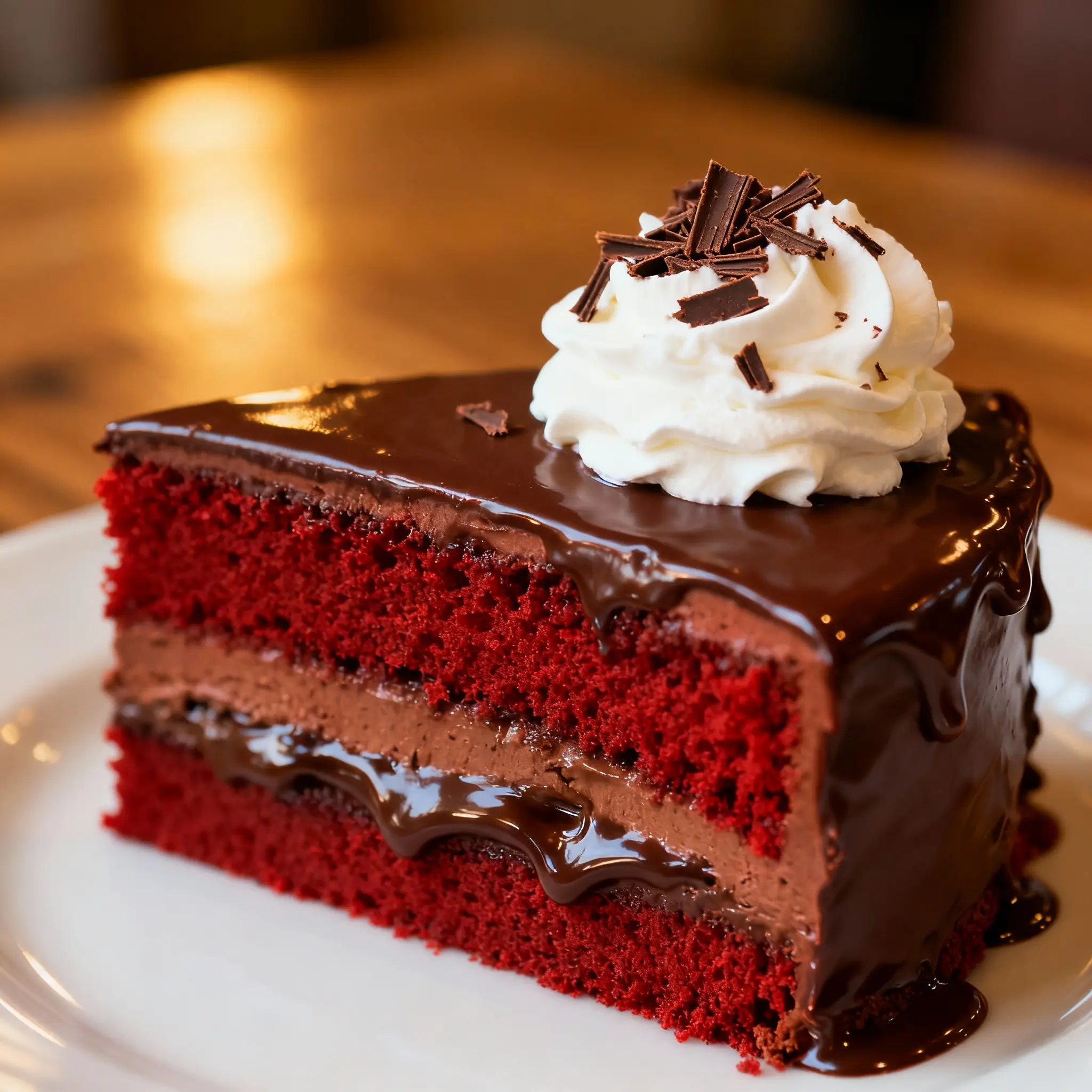 Red Velvet Hot Chocolate Cake