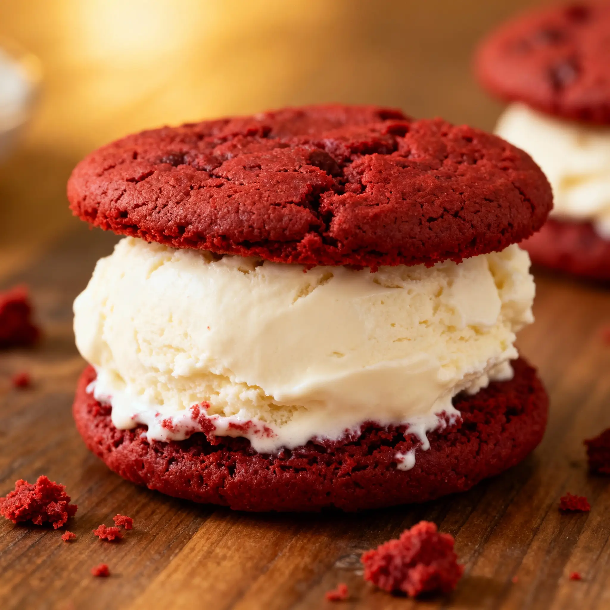 Red Velvet Ice Cream Sandwiches