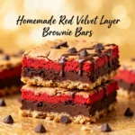 Red Velvet Layer Brownie Bars