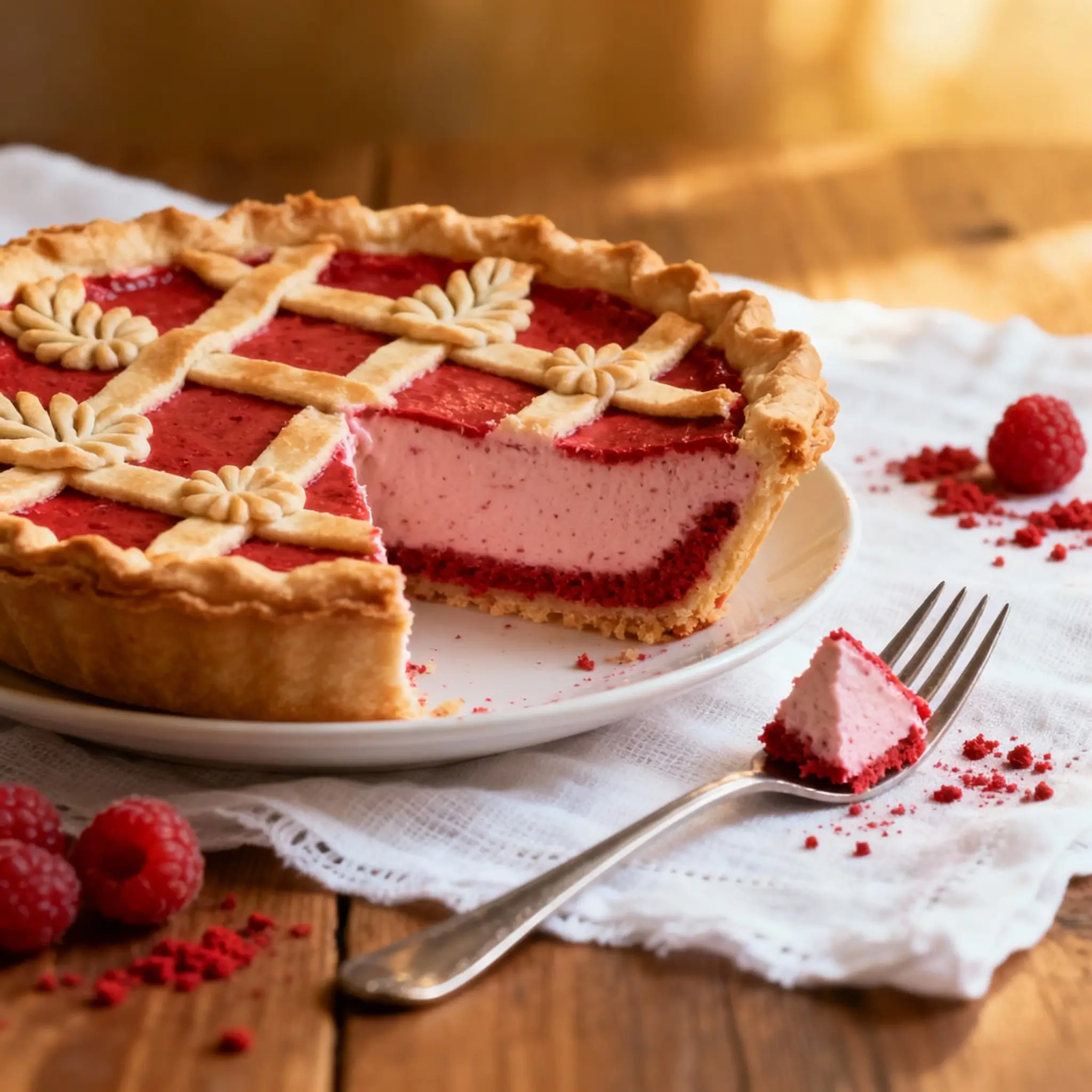 Red Velvet Milk Pie