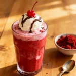 Red Velvet Milkshake Float