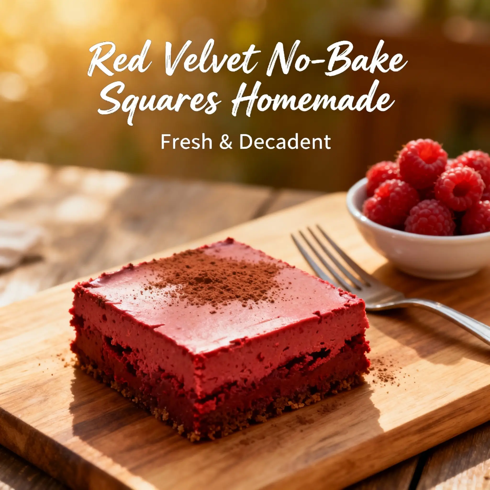 Red Velvet No-Bake Squares