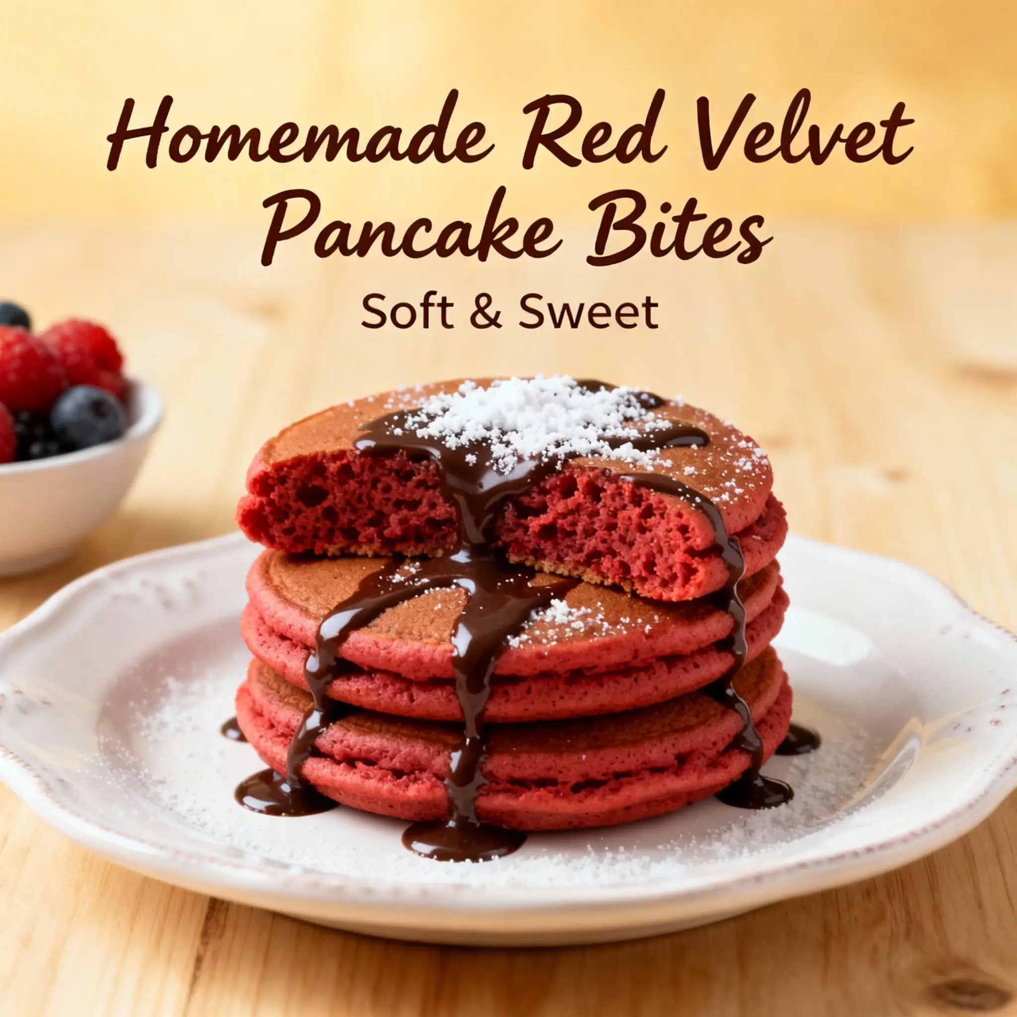 Red Velvet Pancake Bites