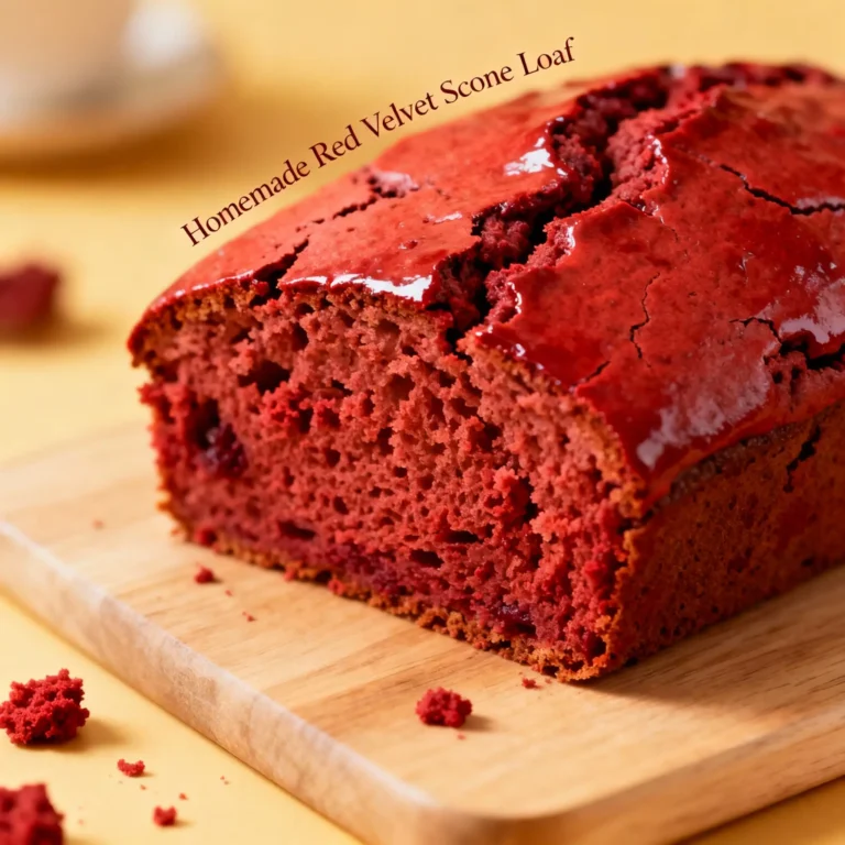 Red Velvet Scone Loaf