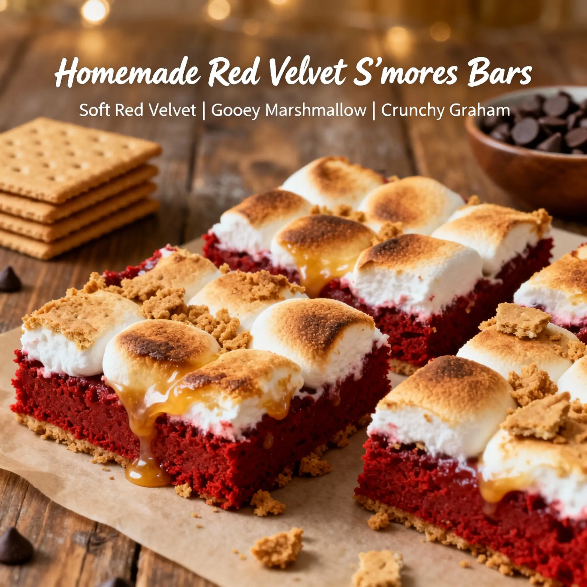 Red Velvet S’mores Bars