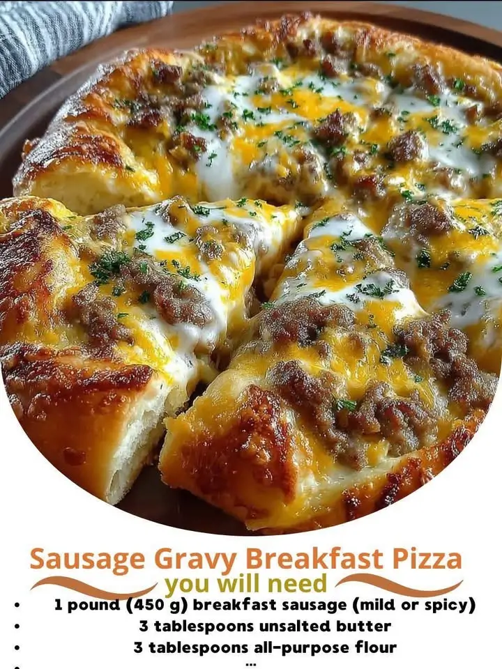 Sausage Gravy Breakfast Pizza