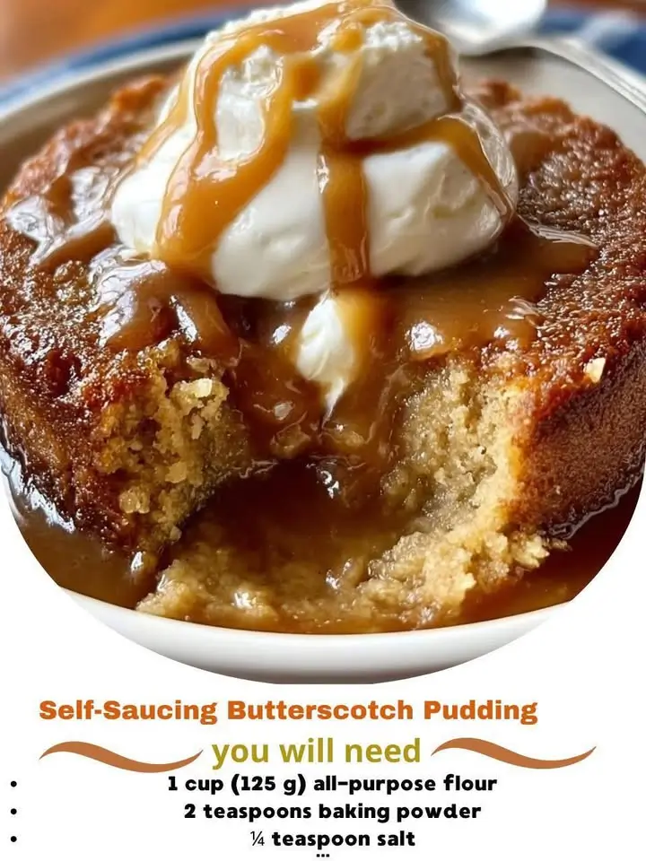 Self-Saucing Butterscotch Pudding