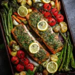 Sheet Pan Pesto Salmon & Veggies