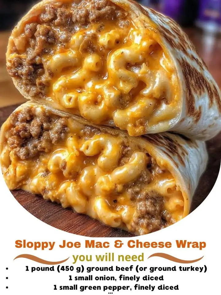 Sloppy Joe Mac & Cheese Wrap