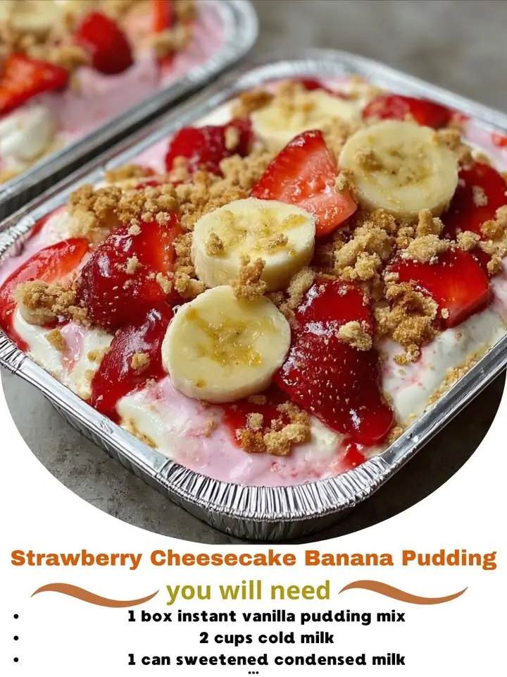 Strawberry Cheesecake Banana Pudding