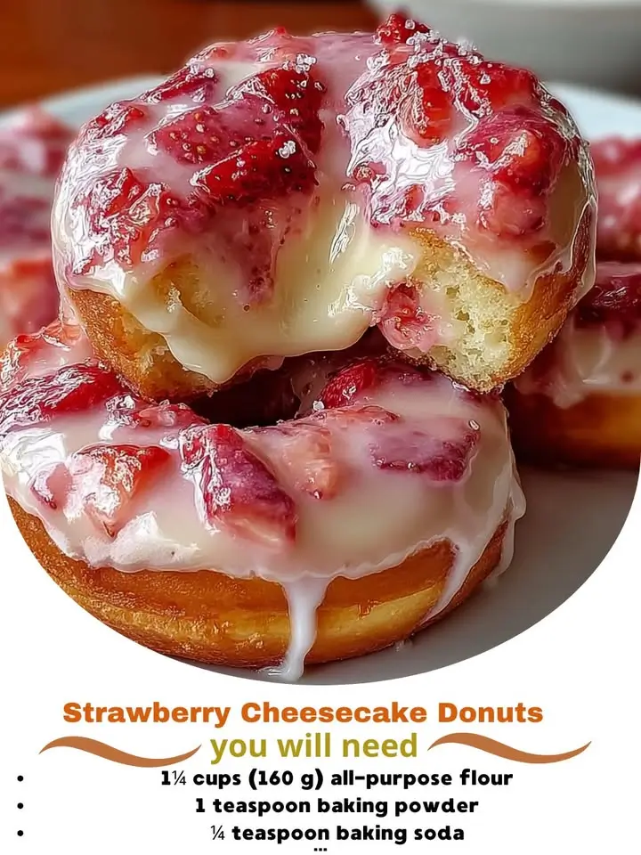 Strawberry Cheesecake Donuts