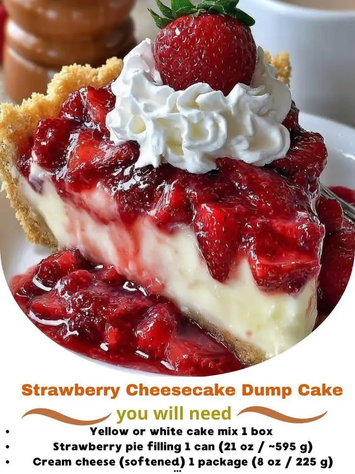 Strawberry Cheesecake Dump Cake