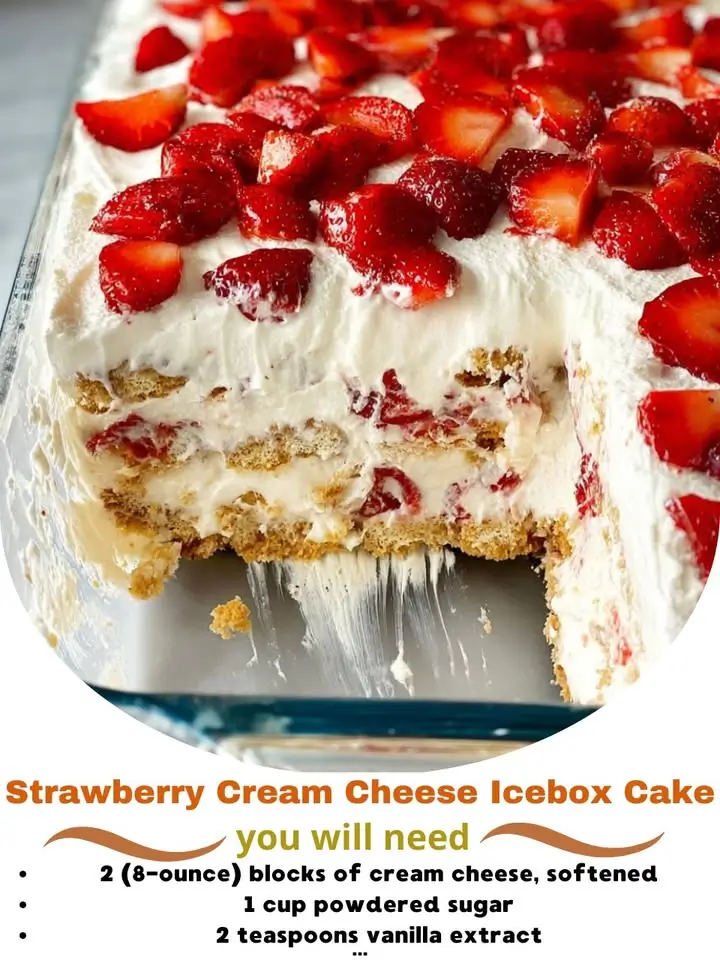 Strawberry Cream Cheese Icebox Cake