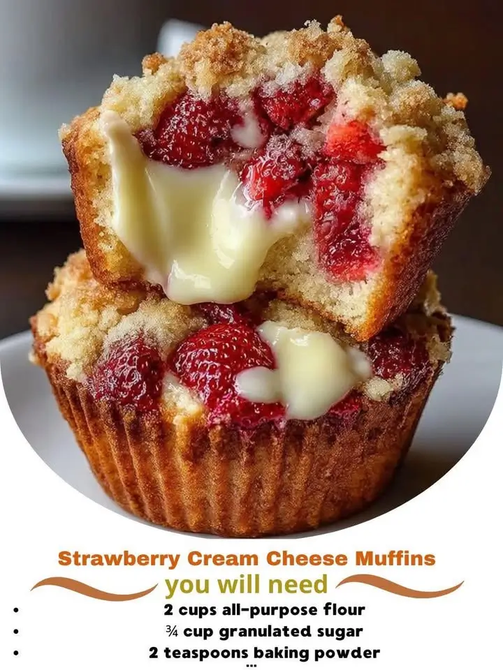 Strawberry Cream Cheese Muffins