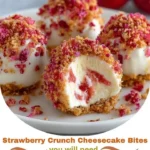Strawberry Crunch Cheesecake Bites