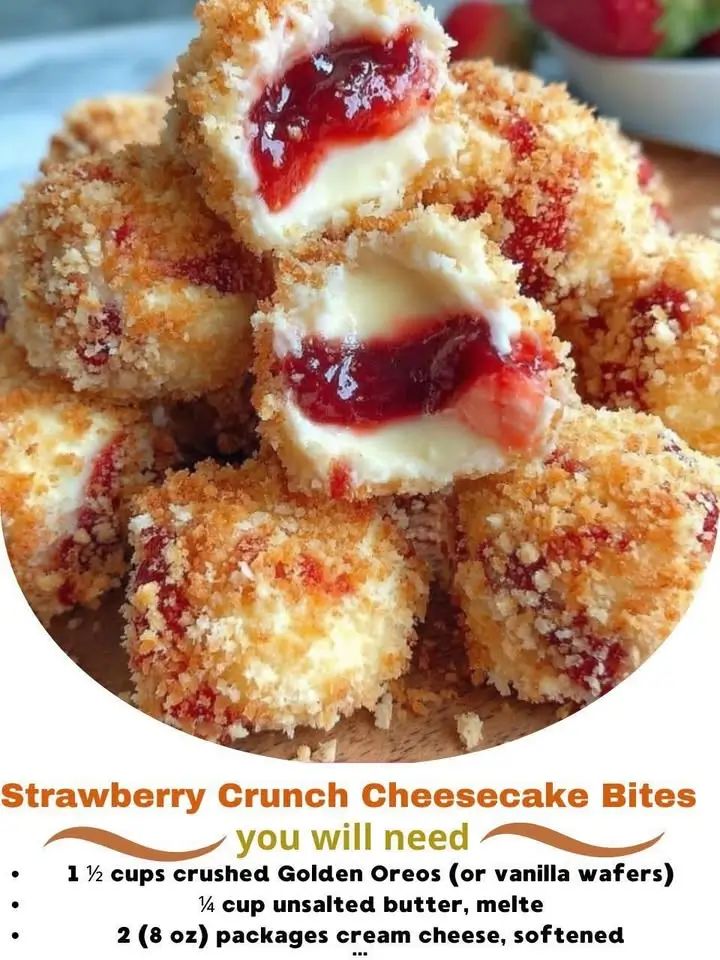 Strawberry Crunch Cheesecake Bites Recipe