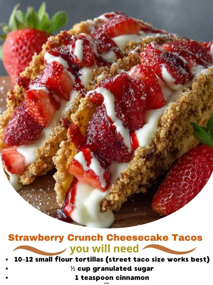 Strawberry Crunch Cheesecake Tacos: A Dessert Dream Come True
