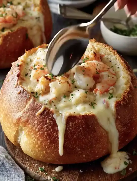 Stuffed Seafood Bread Bowl