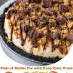 Tarte au beurre de cacahuète avec croûte d'oréo facile
