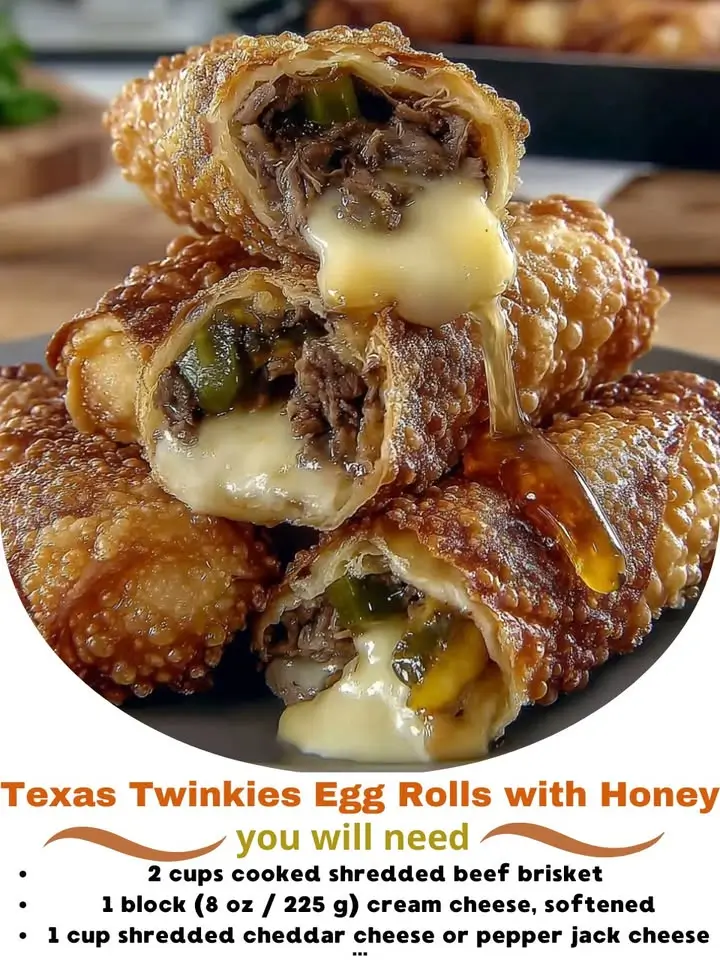 Texas Twinkies Egg Rolls with Honey
