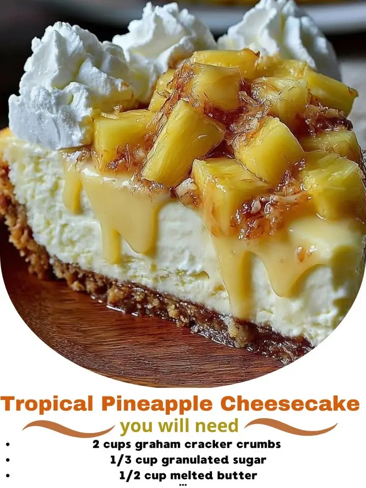 Tropical Pineapple Cheesecake — A Perfect Island-Inspired Dessert