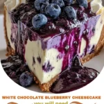 WHITE CHOCOLATE BLUEBERRY CHEESECAKE