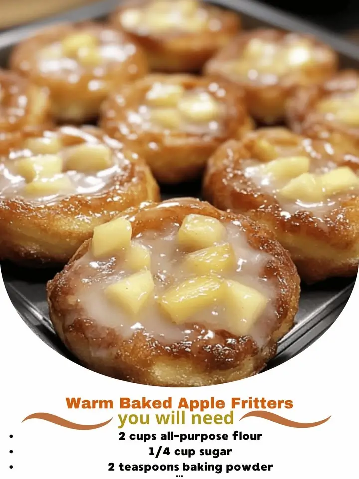 Warm Baked Apple Fritters