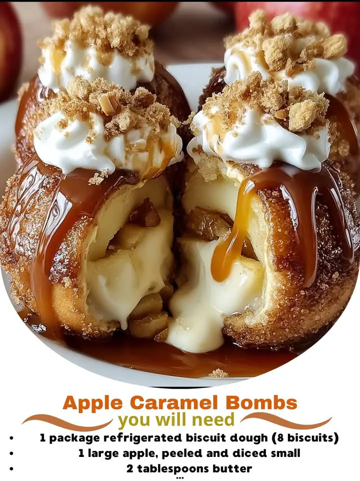 Apple Caramel Bombs