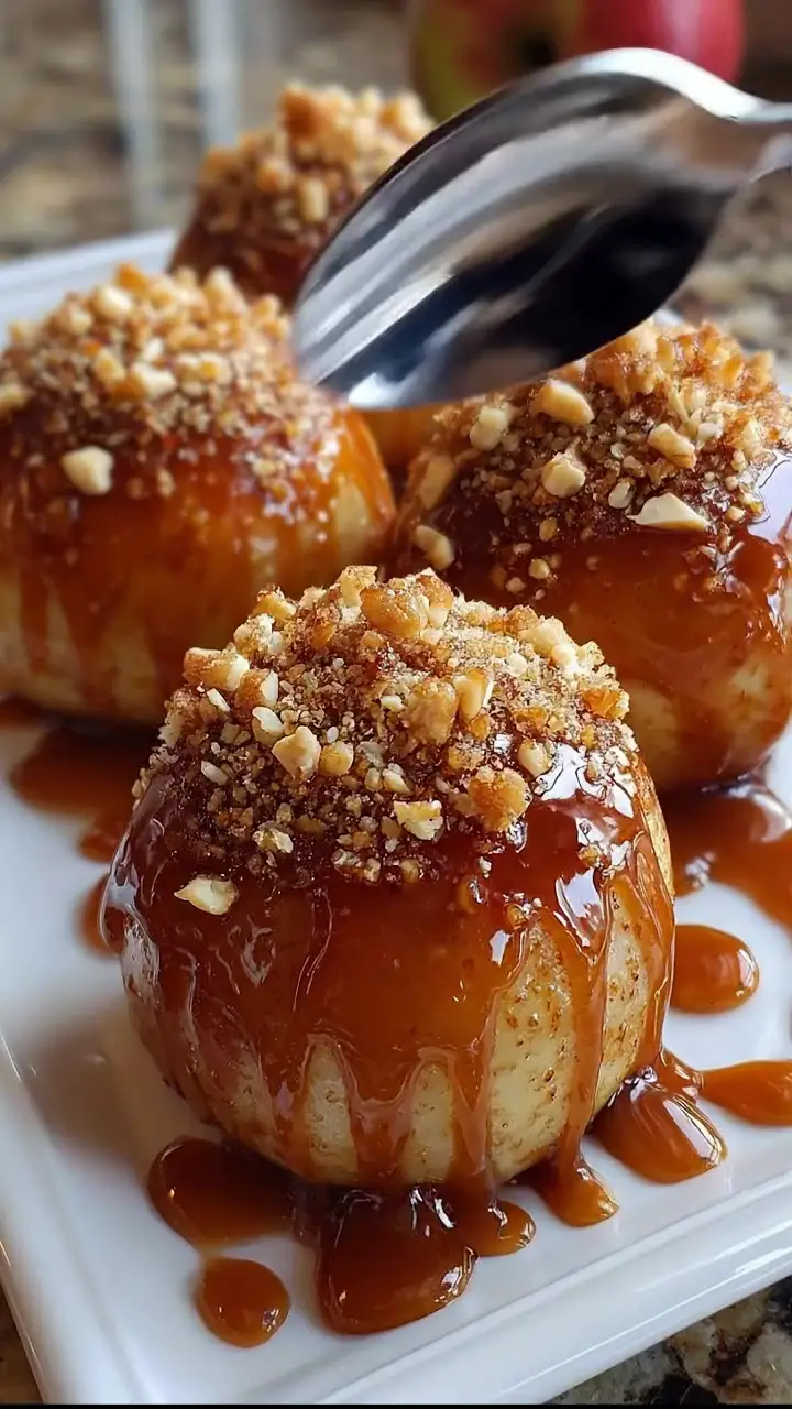 Apple Caramel Bombs
