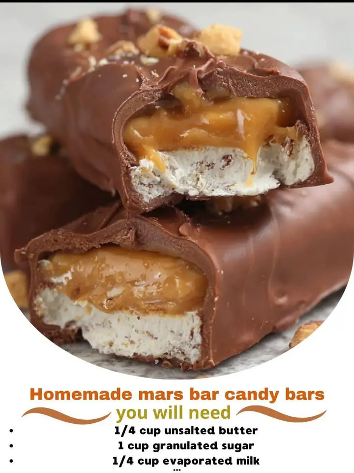 Barres de bonbons de mars maison