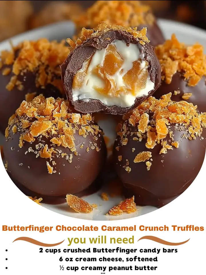 Butterfinger Chocolate Caramel Crunch Truffles