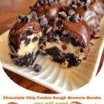 Chocolate Chip Cookie Dough Brownie Bombs Recipe