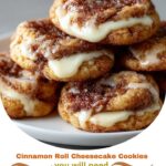 Cinnamon Roll Cheesecake Cookies — Soft, Creamy, and Irresistibly Swirled