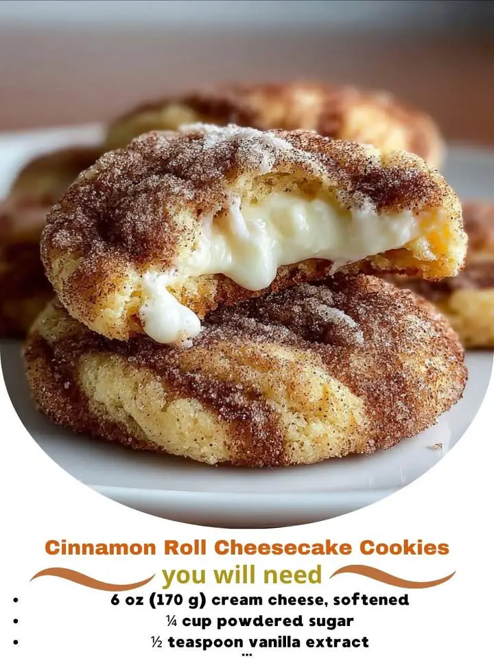 Cinnamon Roll Cheesecake Cookies