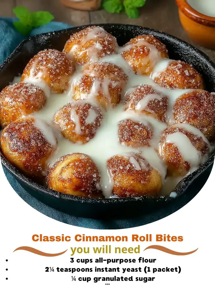 Classic Cinnamon Roll Bites