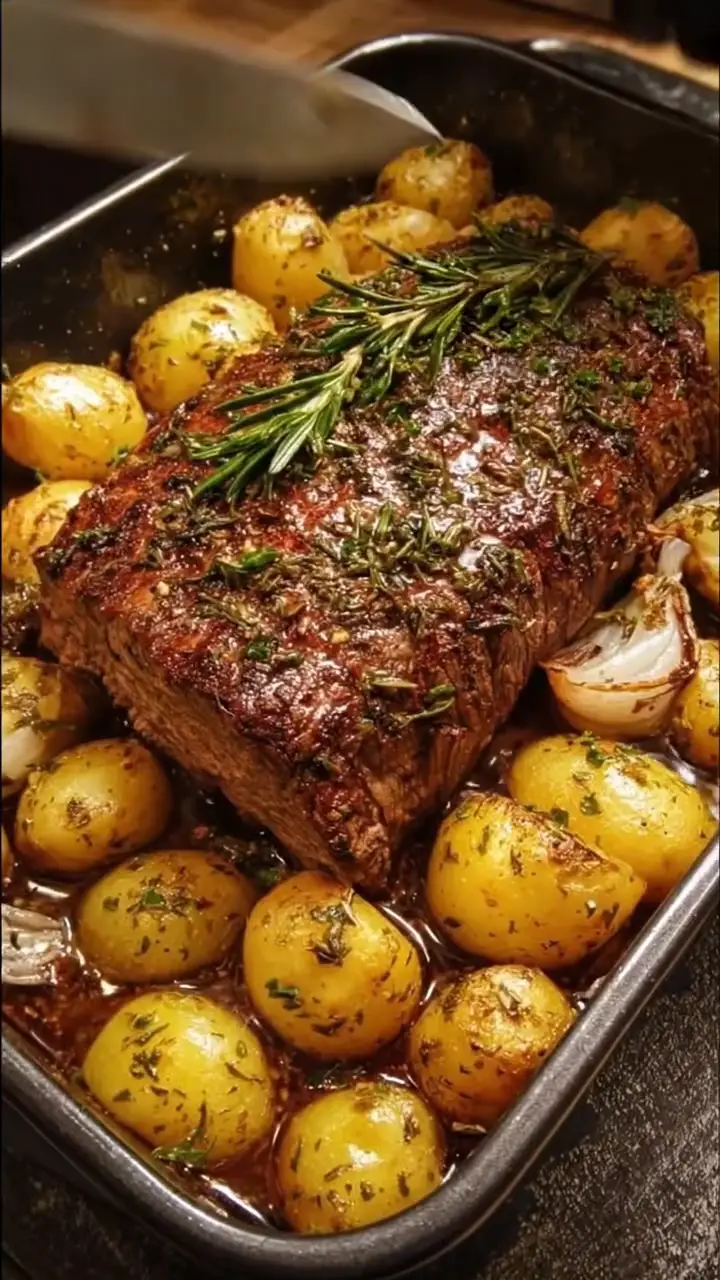 Roast Flank Steak with Potatoes