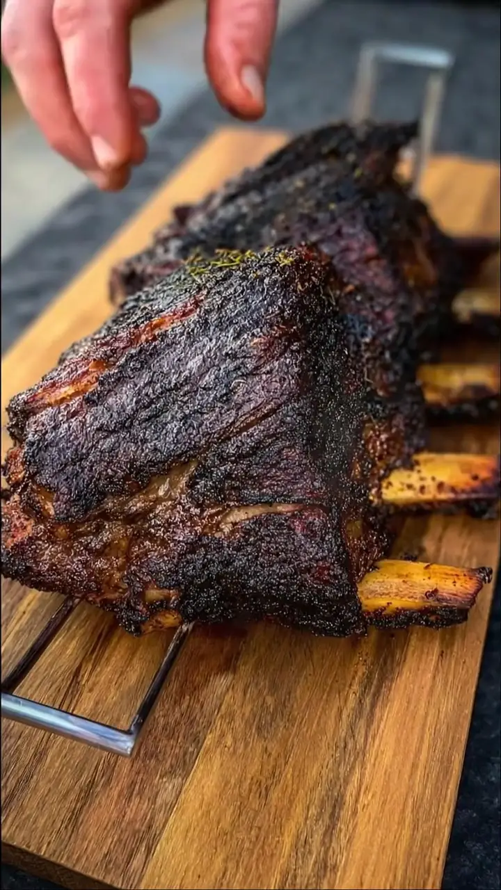 Rotisserie Beef Plate Ribs with Coffee Rub