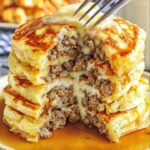 SAUSAGE DIPPED PANCAKES