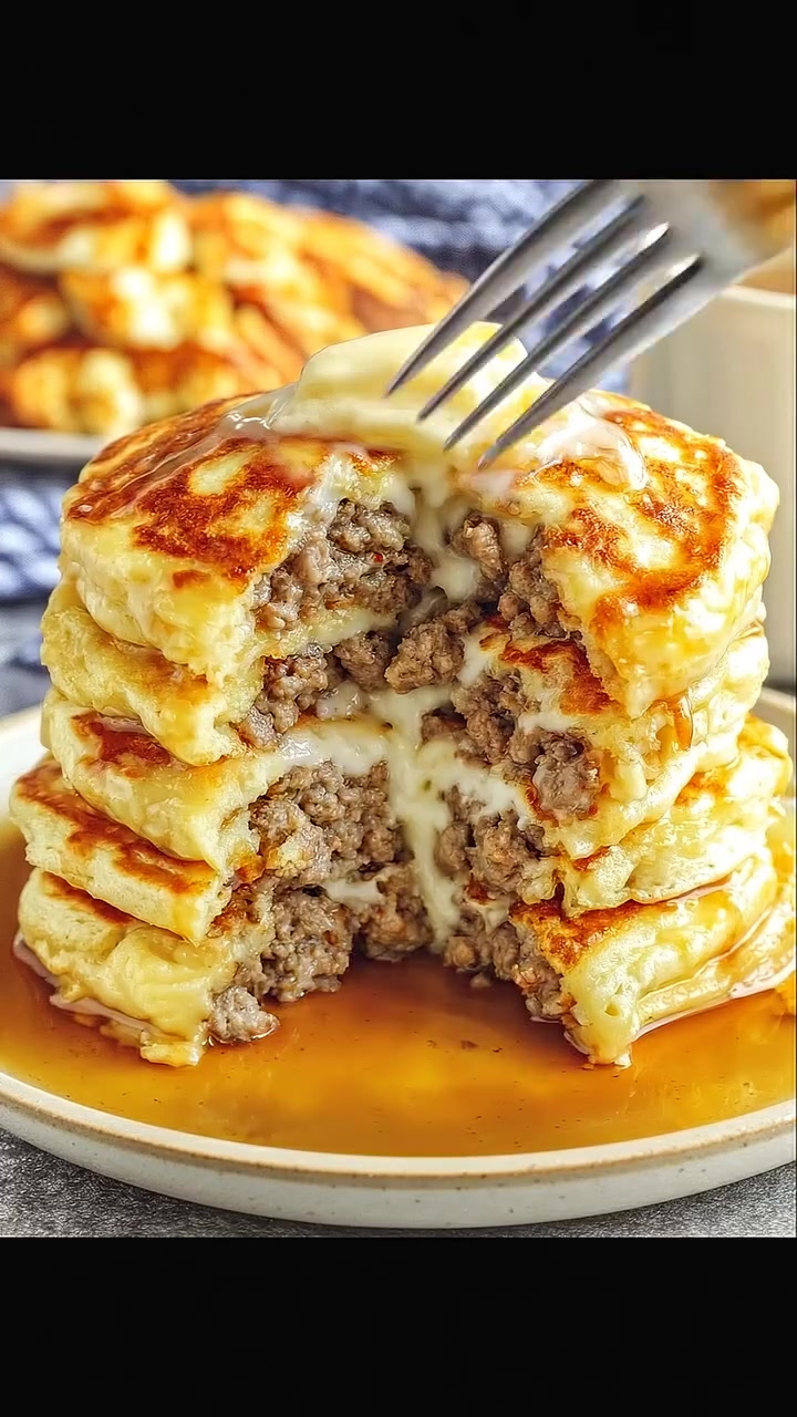 SAUSAGE DIPPED PANCAKES