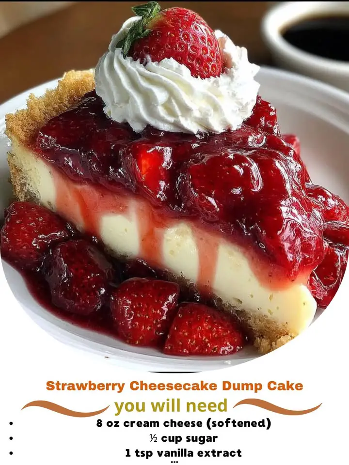 Strawberry Cheesecake Dump Cake