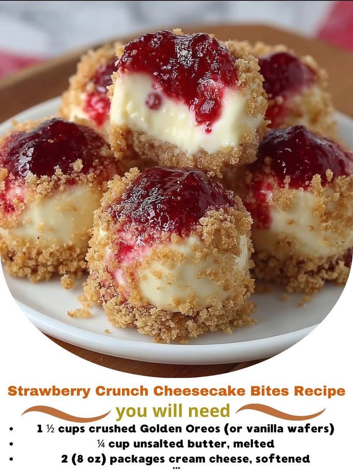 Strawberry Crunch Cheesecake Bites Recipe