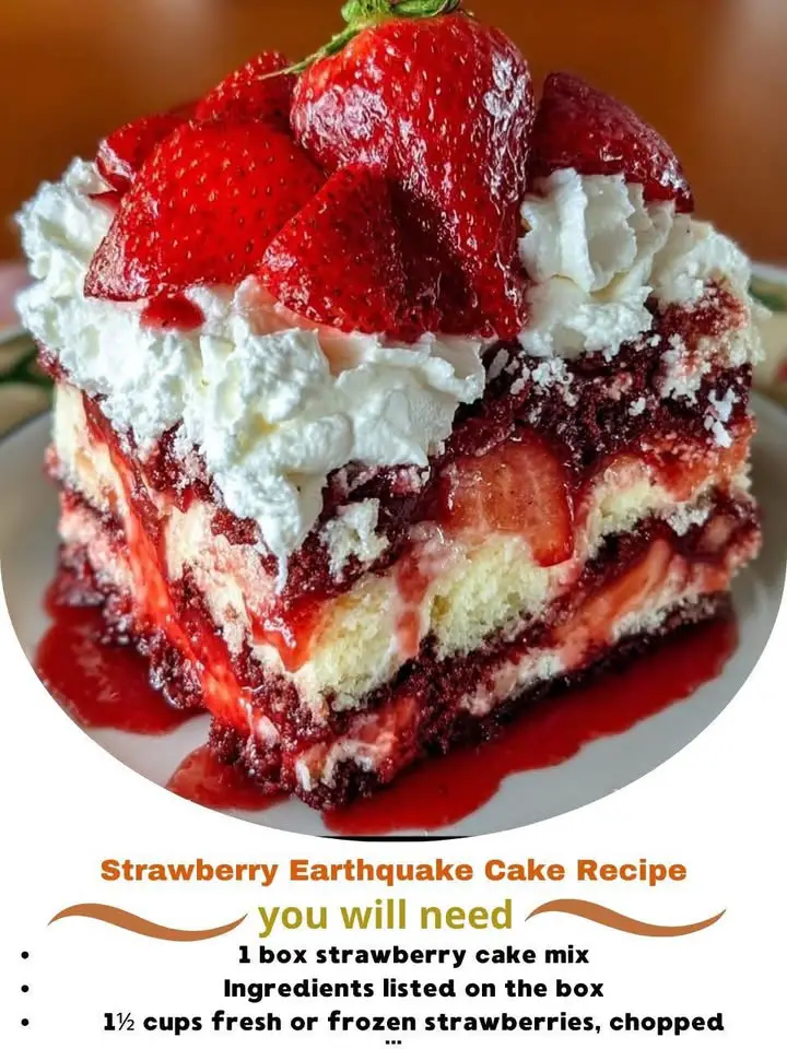 Strawberry Earthquake Cake Recipe
