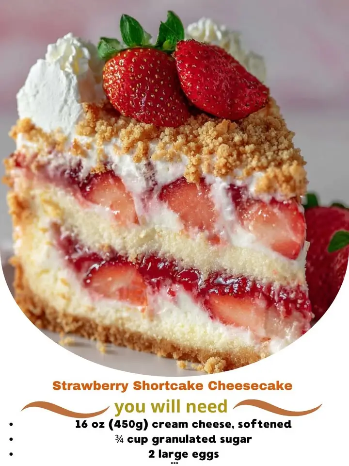 Strawberry Shortcake Cheesecake
