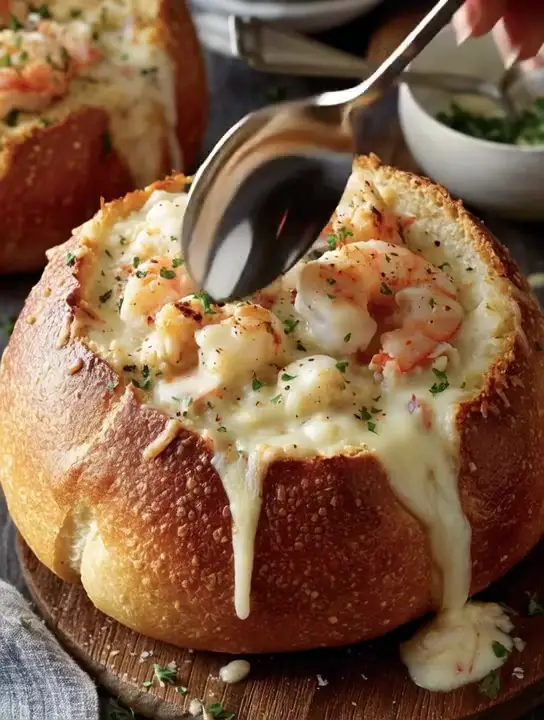 Stuffed Seafood Bread Bowl