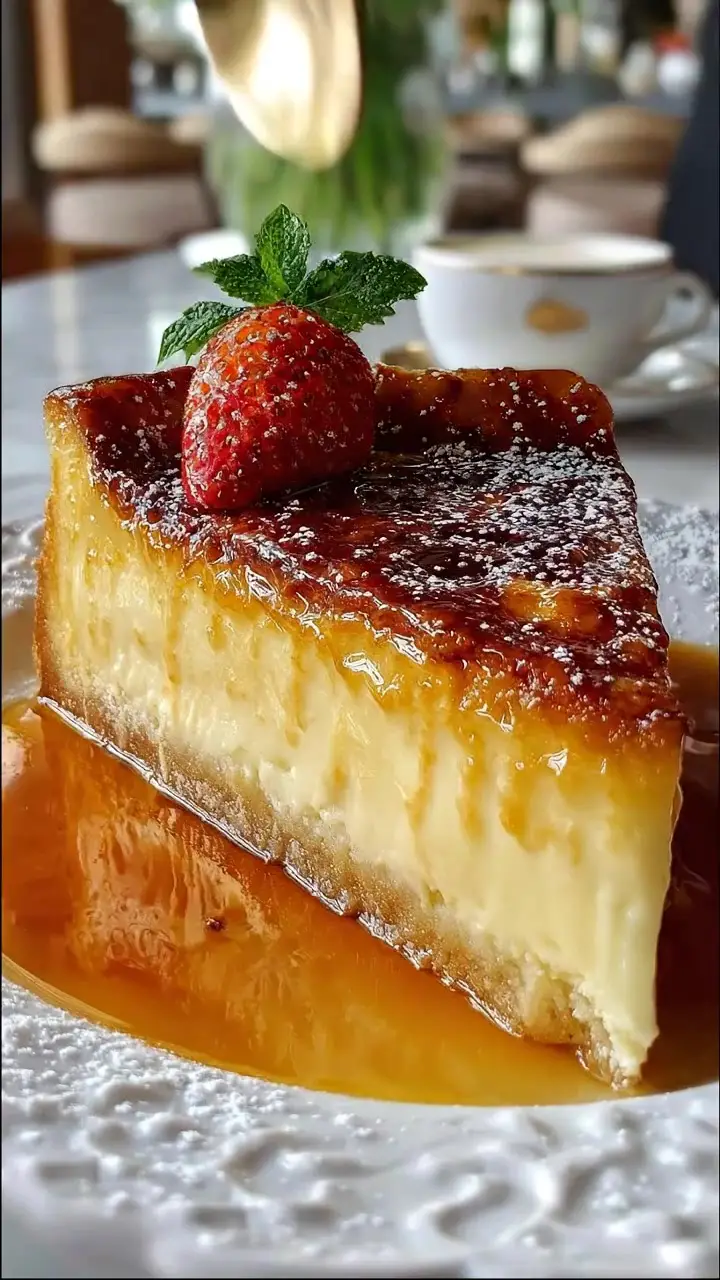 THE BEST Crème Brûlée Cake