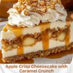 Apple Crisp Cheesecake with Caramel Crunch